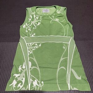 Athleta Green Floral Tank Top
